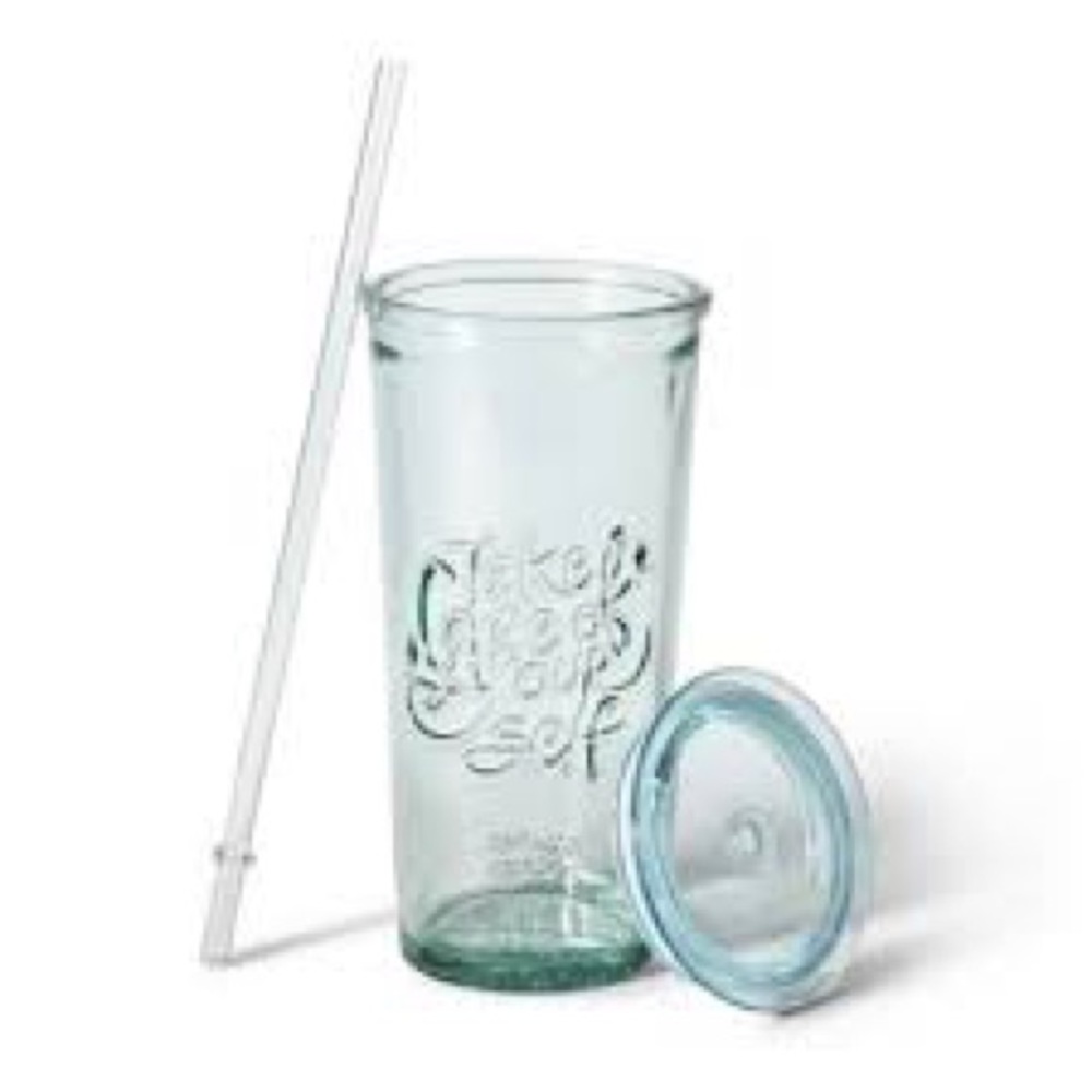 16.9oz Take Care of Yourself Recycled Glass Tumbler Tabitha Brown for Target nwt